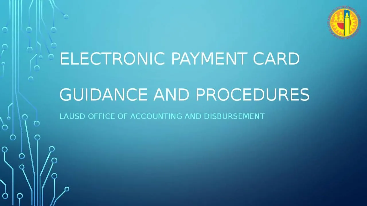 PPT-Electronic Payment CARD GUIDance