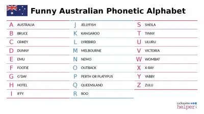 Funny Australian Phonetic Alphabet