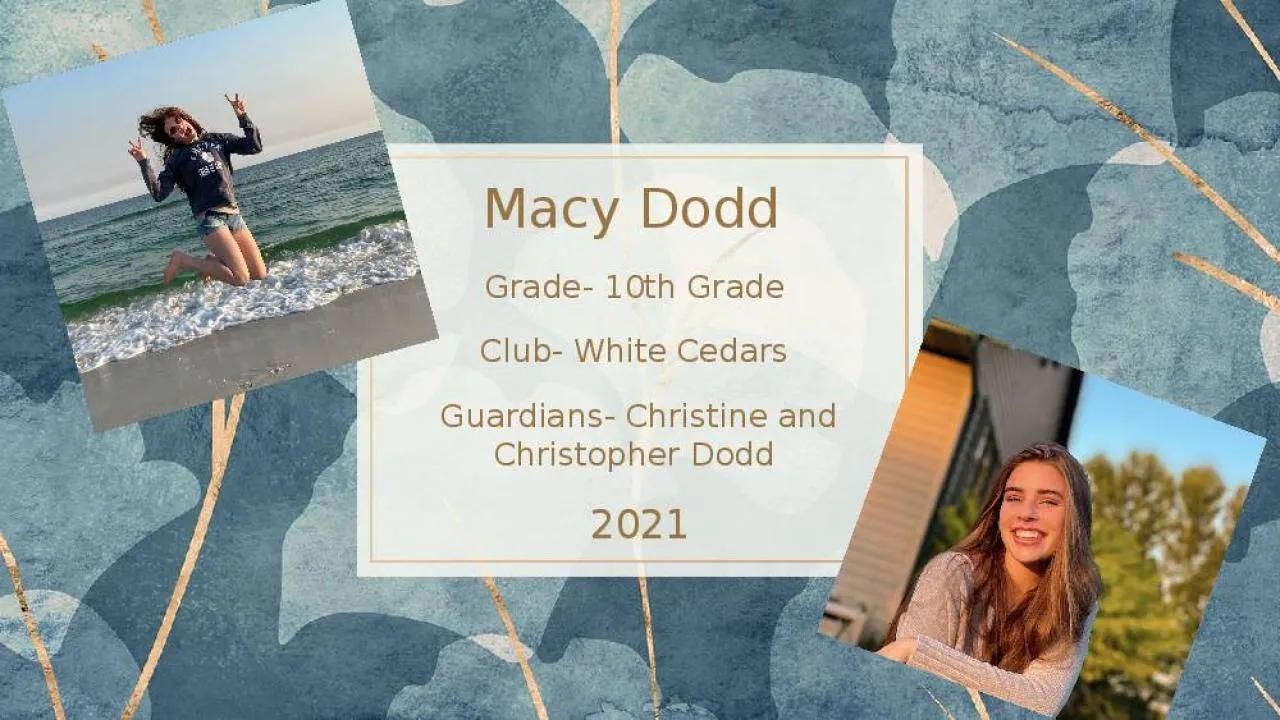 PPT-Macy Dodd Grade- 10th Grade