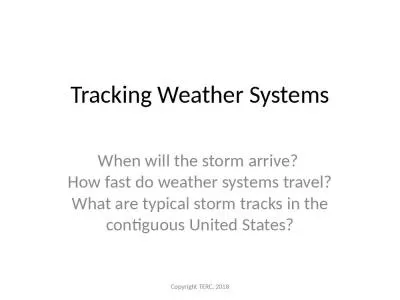 Tracking Weather Systems