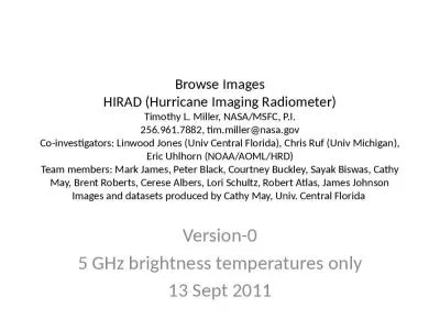 Browse Images HIRAD (Hurricane Imaging Radiometer)