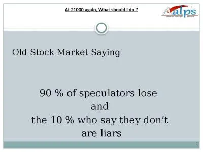 1 Old Stock Market Saying