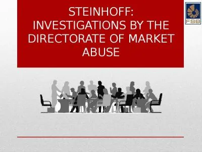 STEINHOFF:  INVESTIGATIONS