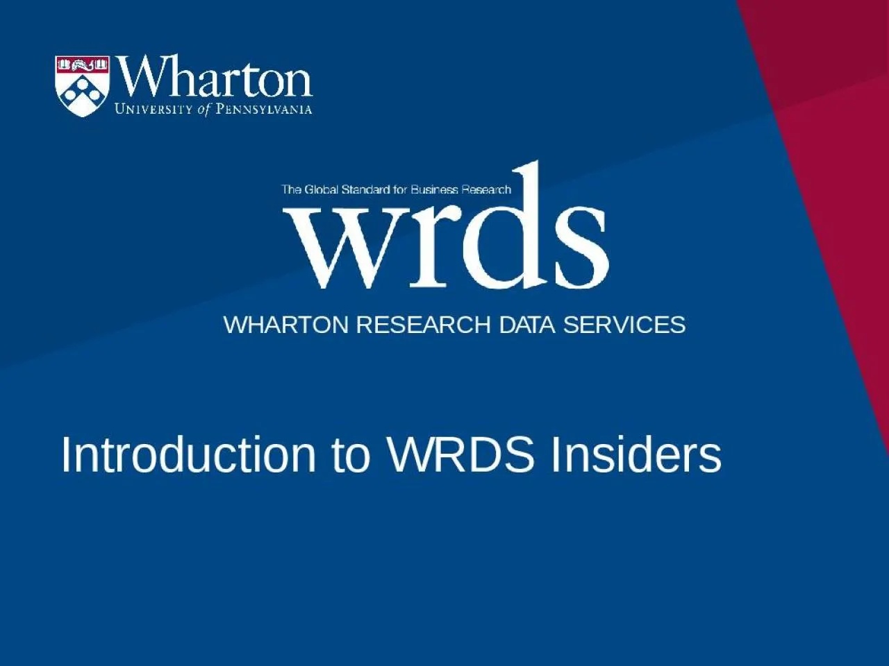 PPT-Introduction to WRDS Insiders