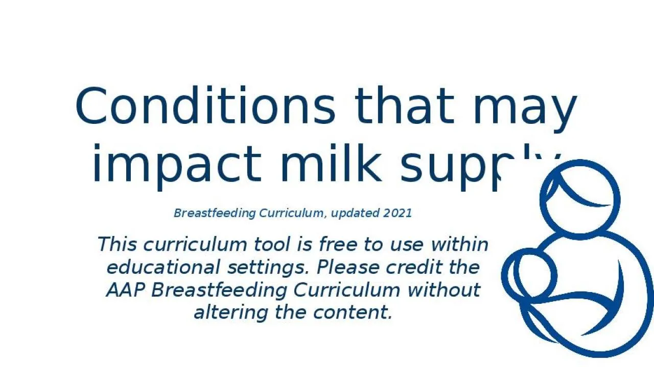 PPT-Conditions that may impact milk supply