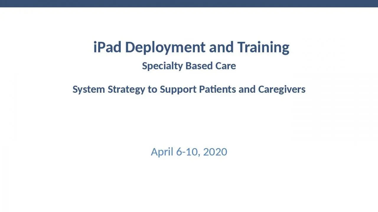 PPT-iPad Deployment and Training