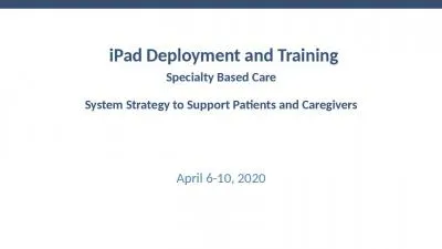 iPad Deployment and Training