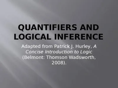 Quantifiers and logical inference