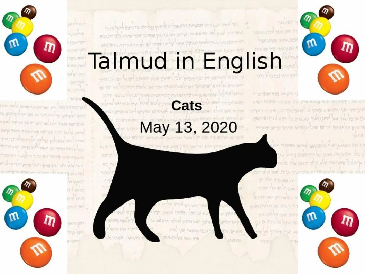 PPT-Talmud in English Cats May 13,