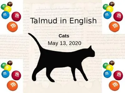 Talmud in English Cats  May 13,