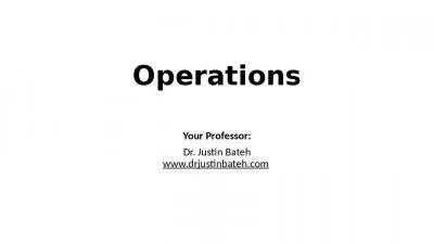 Operations Your Professor: