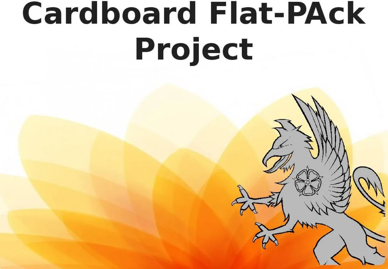 PPT-Cardboard Flat-PAck Project