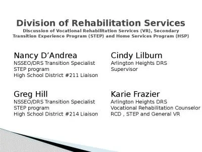 Division of Rehabilitation Services