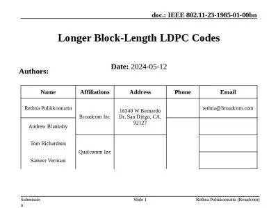 Longer Block-Length LDPC Codes