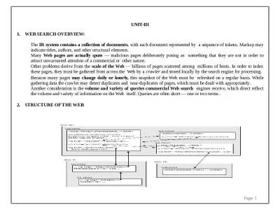 UNIT-III WEB  SEARCH OVERVIEW: