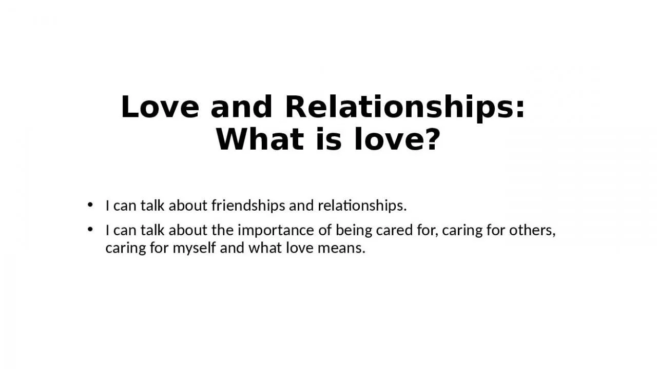 PPT-Love and Relationships: