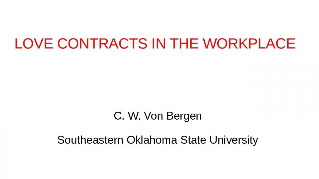 PPT-Love Contracts in the Workplace