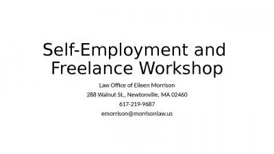 Self-Employment and  Freelance