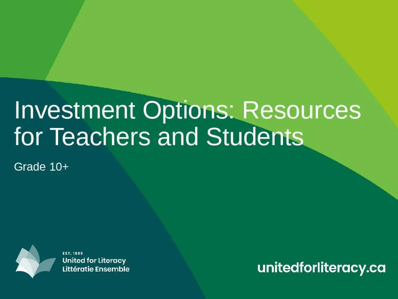 PPT-Investment Options: Resources for Teachers and Students