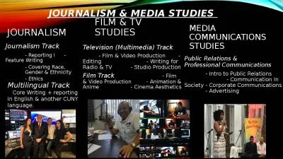 JOURNALISM & MEDIA STUDIES