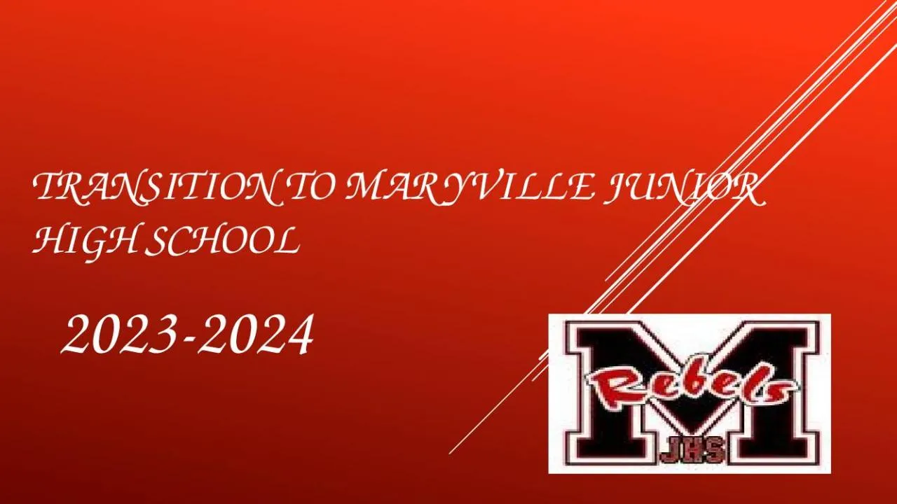 PPT-Transition to Maryville Junior High School