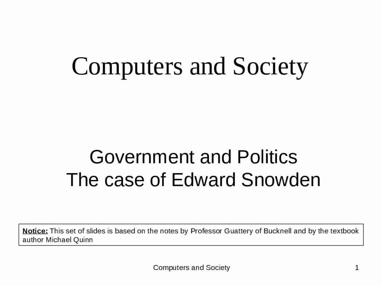 PPT-Computers and Society 1