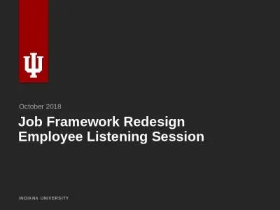 Job Framework Redesign Employee Listening Session