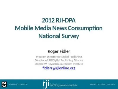 2012 RJI-DPA Mobile Media News Consumption