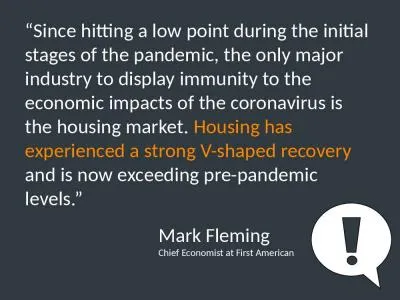 “Since hitting a low point during the initial stages of the pandemic, the only major