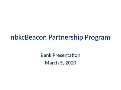 nbkcBeacon  Partnership Program