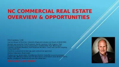 NC COMMERCIAL REAL  ESTATE OVERVIEW &