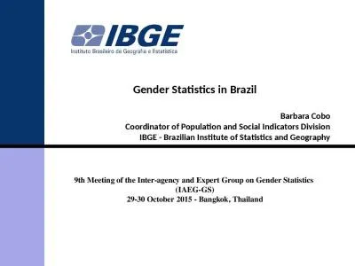 1 1 1 1 Gender Statistics in Brazil