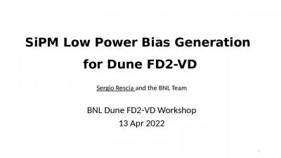 SiPM Low Power Bias Generation