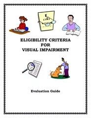 ELIGIBILITY CRITERIA FOR VISUAL IMPAIRMENT                Evaluation G