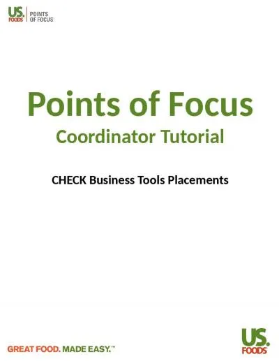 Points of Focus Coordinator Tutorial