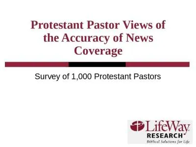 Protestant Pastor Views of the Accuracy of News Coverage