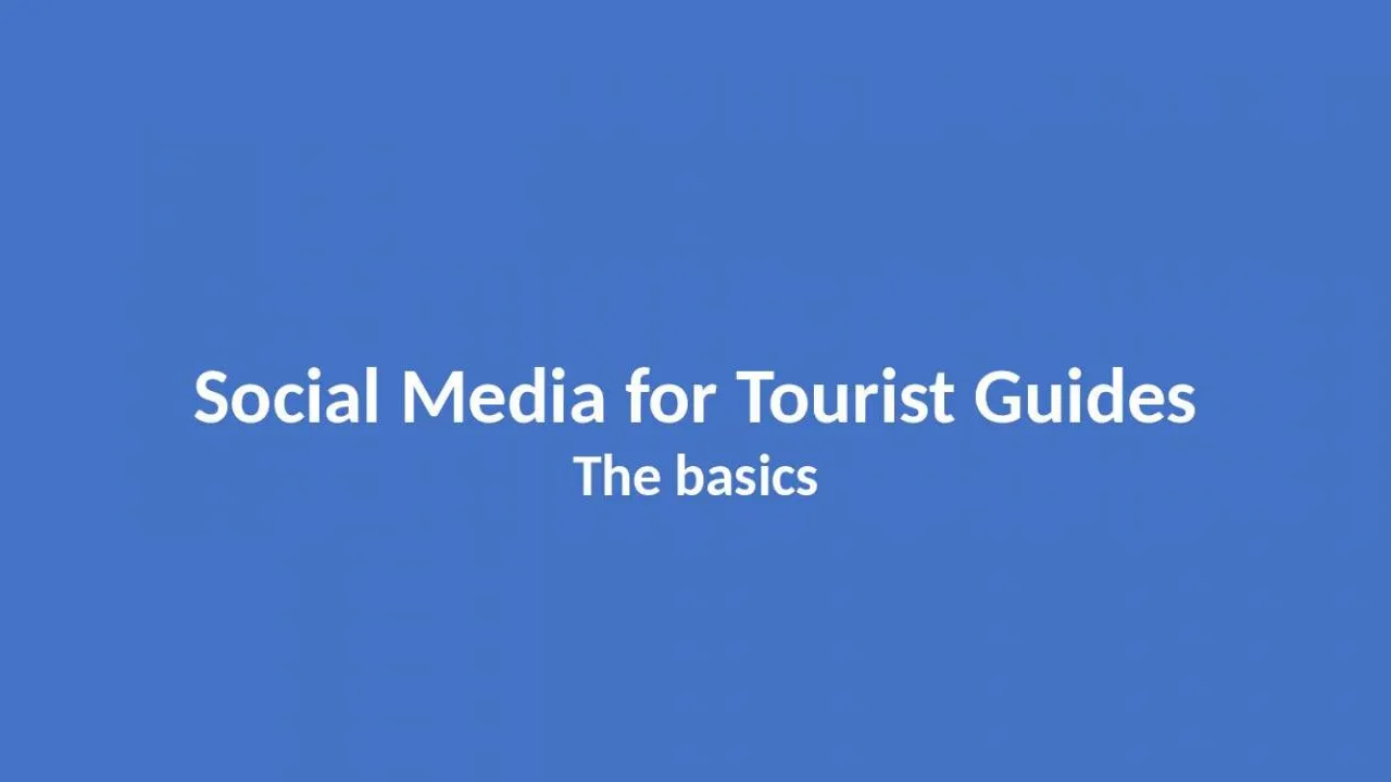 PPT-Social Media for Tourist Guides