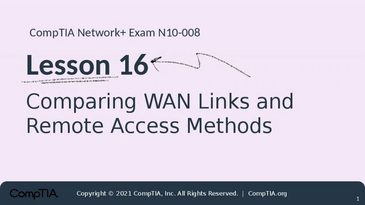 PPT-Comparing WAN Links and Remote Access Methods