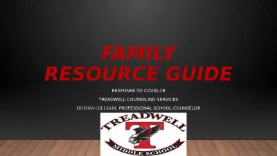 Family Resource Guide Response to Covid-19