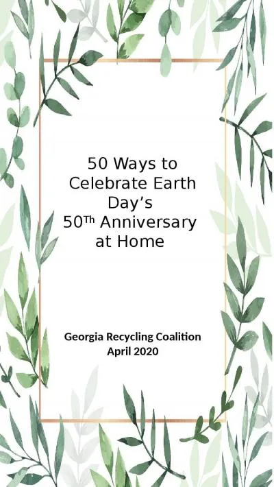 50 Ways to Celebrate Earth Day’s