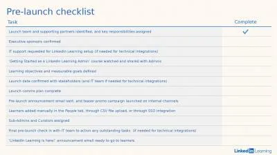 Task Complete  Pre-launch checklist