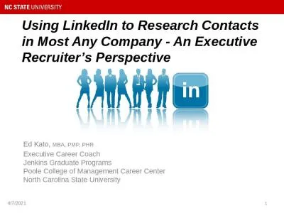 Using LinkedIn to Research Contacts in Most Any Company - An Executive Recruiter’s Perspective