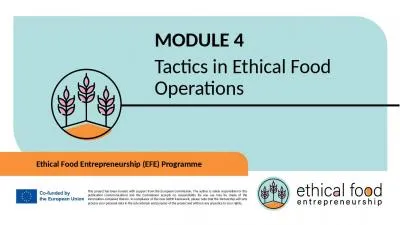 Tactics in Ethical Food Operations