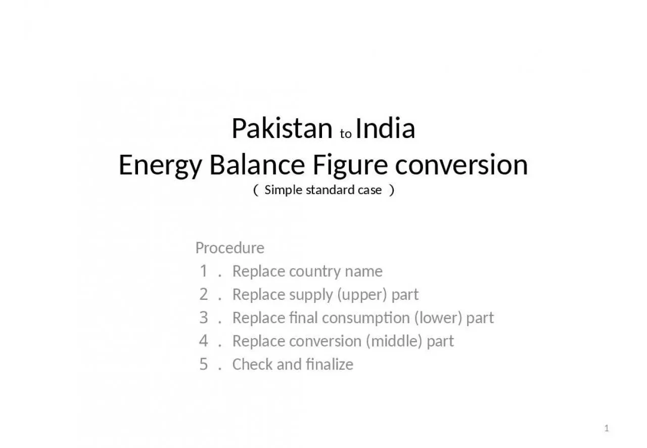 PPT-Pakistan to India Energy Balance Figure conversion