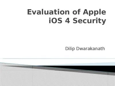 Evaluation of Apple iOS 4 Security