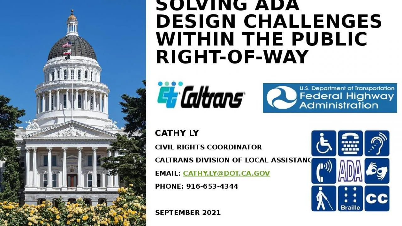 PPT-solving ADA design challenges within the public right-of-way