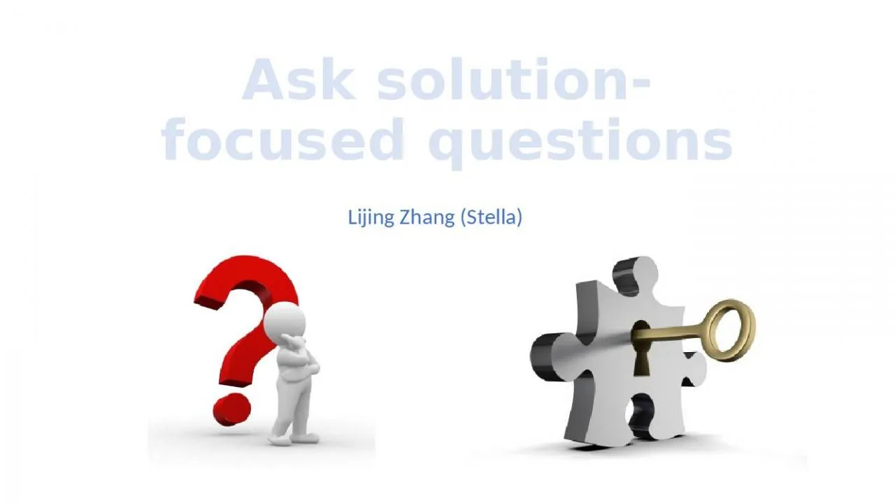 PPT-Ask solution-focused questions