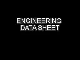 ENGINEERING DATA SHEET