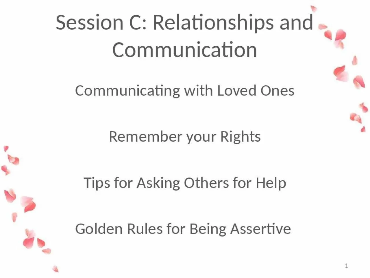 PPT-Session C: Relationships and Communication