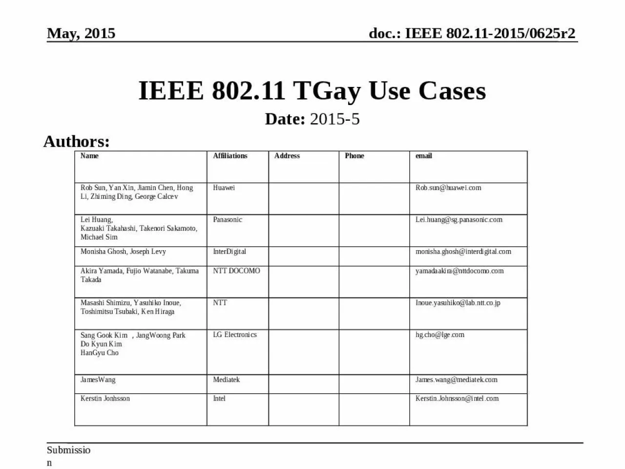 PPT-IEEE 802.11 TGay Use Cases